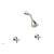 Phylrich D3134/015 Basic Two Tubular Cross Handle Shower Set in Satin Nickel