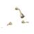 Phylrich D3206/24B 3Ring Straight Handle Shower Set in Burnished Gold