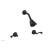 Phylrich D3206/040 3Ring Straight Handle Shower Set in Black