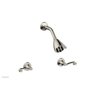 Phylrich D3206/014 3Ring Straight Handle Shower Set in Polished Nickel