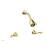 Phylrich D3206/024 3Ring Straight Handle Shower Set in Satin Gold