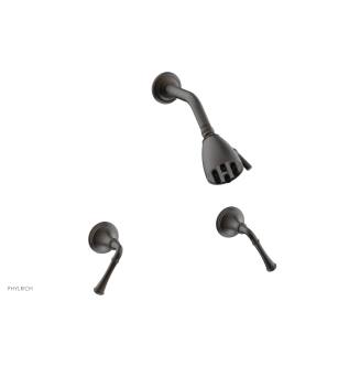 Phylrich D3205/10B 3Ring Two Straight Handle Shower Set in Distressed Bronze/Oil Rubbed Bronze