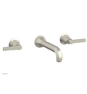 Phylrich 501-57/15B Hex Modern 8 1/4" Two Lever Handle Widespread/Wall Mount Roman Tub Faucet in Brushed Nickel