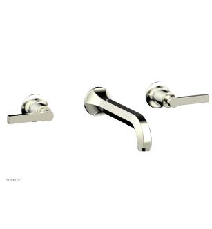 Phylrich 501-57/015 Hex Modern 8 1/4" Two Lever Handle Widespread/Wall Mount Roman Tub Faucet in Satin Nickel