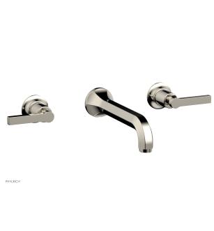 Phylrich 501-57/014 Hex Modern 8 1/4" Two Lever Handle Widespread/Wall Mount Roman Tub Faucet in Polished Nickel