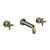 Phylrich 501-56/047 Hex Modern 8 1/4" Two Cross Handle Widespread/Wall Mount Roman Tub Faucet in Brass/Antique Brass