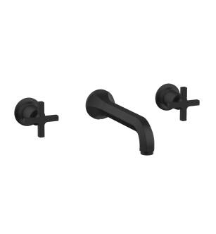 Phylrich 501-56/040 Hex Modern 8 1/4" Two Cross Handle Widespread/Wall Mount Roman Tub Faucet in Black