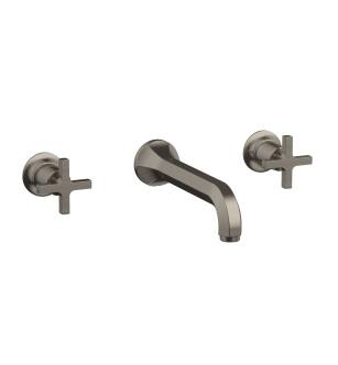 Phylrich 501-56/15A Hex Modern 8 1/4" Two Cross Handle Widespread/Wall Mount Roman Tub Faucet in Pewter added
