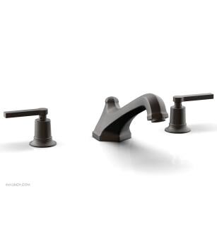Phylrich 501-41/10B Hex Modern 9 1/2" Two Lever Handle Widespread/Deck Mounted Roman Tub Faucet in Distressed Bronze/Oil Rubbed Bronze