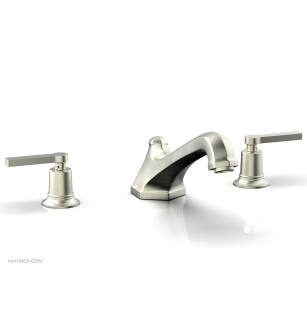 Phylrich 501-41/015 Hex Modern 9 1/2" Two Lever Handle Widespread/Deck Mounted Roman Tub Faucet in Satin Nickel