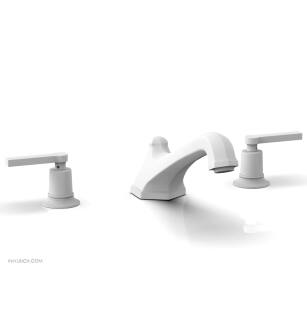 Phylrich 501-41/050 Hex Modern 9 1/2" Two Lever Handle Widespread/Deck Mounted Roman Tub Faucet in White