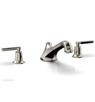 Phylrich 501-41/014 Hex Modern 9 1/2" Two Lever Handle Widespread/Deck Mounted Roman Tub Faucet in Polished Nickel