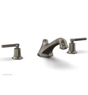 Phylrich 501-41/15A Hex Modern 9 1/2" Two Lever Handle Widespread/Deck Mounted Roman Tub Faucet in Pewter