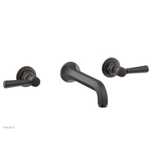 Phylrich 500-57/10B Hex Traditional 8 1/4" Two Lever Handle Widespread/Wall Mount Roman Tub Faucet in Distressed Bronze/Oil Rubbed Bronze