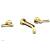 Phylrich 500-57/024 Hex Traditional 8 1/4" Two Lever Handle Widespread/Wall Mount Roman Tub Faucet in Satin Gold