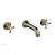 Phylrich 500-56/047 Hex Traditional 8 1/4" Two Cross Handle Widespread/Wall Mount Roman Tub Faucet in Brass/Antique Brass