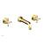 Phylrich 500-56/024 Hex Traditional 8 1/4" Two Cross Handle Widespread/Wall Mount Roman Tub Faucet in Satin Gold