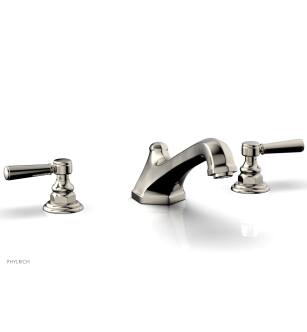 Phylrich 500-41/014 Hex Traditional 11 1/8" Two Lever Handle Widespread/Deck Mounted Roman Tub Faucet in Polished Nickel