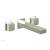 Phylrich 291-59/15B Stria 8 3/4" Two Cube Handle Widespread/Wall Mount Roman Tub Faucet in Brushed Nickel