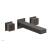 Phylrich 291-59/10B Stria 8 3/4" Two Cube Handle Widespread/Wall Mount Roman Tub Faucet in Distressed Bronze/Oil Rubbed Bronze