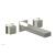 Phylrich 291-59/015 Stria 8 3/4" Two Cube Handle Widespread/Wall Mount Roman Tub Faucet in Satin Nickel
