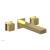 Phylrich 291-59/024 Stria 8 3/4" Two Cube Handle Widespread/Wall Mount Roman Tub Faucet in Satin Gold