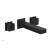 Phylrich 291-59/040 Stria 8 3/4" Two Cube Handle Widespread/Wall Mount Roman Tub Faucet in Black