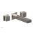 Phylrich 291-59/014 Stria 8 3/4" Two Cube Handle Widespread/Wall Mount Roman Tub Faucet in Polished Nickel