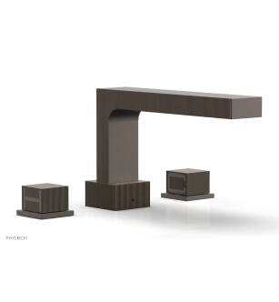 Phylrich 291-43/10B Stria 10 1/4" Two Cube Handle Widespread/Deck Mounted Roman Tub Faucet in Distressed Bronze/Oil Rubbed Bronze