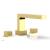 Phylrich 291-43/024 Stria 10 1/4" Two Cube Handle Widespread/Deck Mounted Roman Tub Faucet in Satin Gold