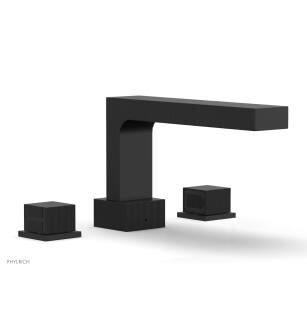 Phylrich 291-43/040 Stria 10 1/4" Two Cube Handle Widespread/Deck Mounted Roman Tub Faucet in Black