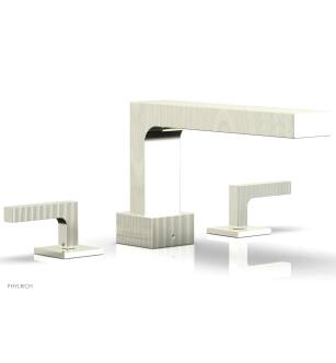 Phylrich 291-41/15B Stria 10 1/4" Two Lever Handle Widespread/Deck Mounted Roman Tub Faucet in Brushed Nickel