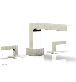 Phylrich 291-41/015 Stria 10 1/4" Two Lever Handle Widespread/Deck Mounted Roman Tub Faucet in Satin Nickel