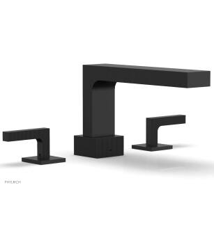 Phylrich 291-41/040 Stria 10 1/4" Two Lever Handle Widespread/Deck Mounted Roman Tub Faucet in Black