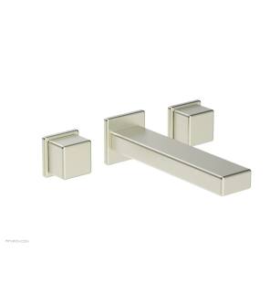 Phylrich 290-59/015 Mix 8 3/4" Two Cube Handle Widespread/Wall Mount Roman Tub Faucet in Satin Nickel