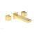 Phylrich 290-59/024 Mix 8 3/4" Two Cube Handle Widespread/Wall Mount Roman Tub Faucet in Satin Gold