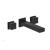 Phylrich 290-59/040 Mix 8 3/4" Two Cube Handle Widespread/Wall Mount Roman Tub Faucet in Black