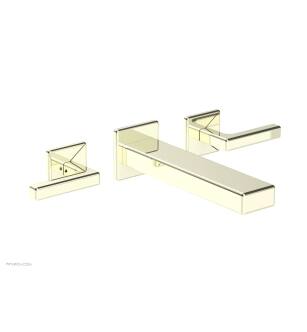 Phylrich 290-57/15B Mix 10 1/8" Two Lever Handle Widespread/Wall Mount Roman Tub Faucet in Brushed Nickel