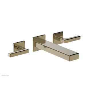 Phylrich 290-57/047 Mix 10 1/8" Two Lever Handle Widespread/Wall Mount Roman Tub Faucet in Brass/Antique Brass
