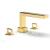 Phylrich 290-42/024 Mix 10 1/4" Two Ring Handle Widespread/Deck Mounted Roman Tub Faucet in Satin Gold