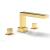 Phylrich 290-40/024 Mix 10 1/4" Two Blade Handle Widespread/Deck Mounted Roman Tub Faucet in Satin Gold