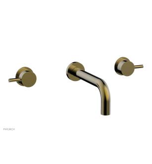 Phylrich 230-59/047 Basic II 7 5/8" Two Lever Handle Widespread/Wall Mount Roman Tub Faucet in Brass/Antique Brass