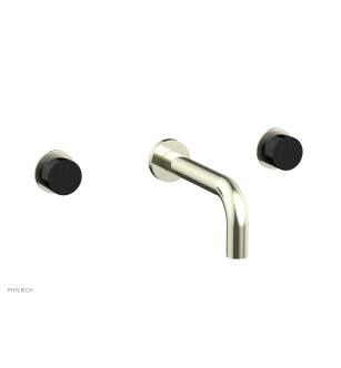 Phylrich 230-58/15B Basic II 8" Two Marble Handle Widespread/Wall Mount Roman Tub Faucet in Brushed Nickel