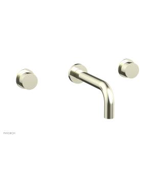 Phylrich 230-57/ Basic II 8" Two Smooth Handle Widespread/Wall Mount Roman Tub Faucet in Brushed Nickel