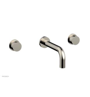 Phylrich 230-57/014 Basic II 8" Two Smooth Handle Widespread/Wall Mount Roman Tub Faucet in Polished Nickel