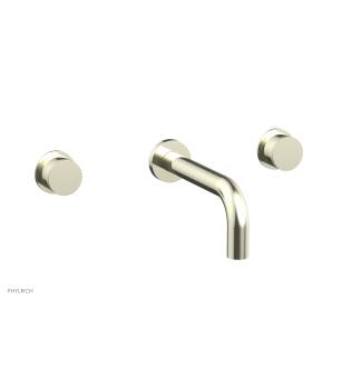 Phylrich 230-56/15B Basic II 8" Two Knurled Handle Widespread/Wall Mount Roman Tub Faucet in Brushed Nickel
