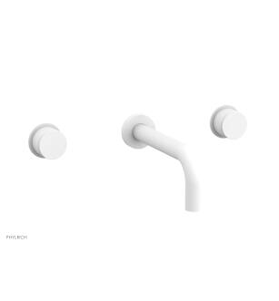 Phylrich 230-56/050 Basic II 8" Two Knurled Handle Widespread/Wall Mount Roman Tub Faucet in White