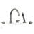 Phylrich 230-51/15A Basic II 9" Three Lever Handle Widespread/Deck Mounted Roman Tub Faucet with Handshower in Pewter