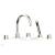 Phylrich 230-49/015 Basic II 9" Three Smooth Handle Widespread/Deck Mounted Roman Tub Faucet with Handshower in Satin Nickel