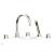 Phylric 230-48/015 Basic II 9" Three Knurled Handle Widespread/Deck Mounted Roman Tub Faucet with Handshower in Satin Nickel